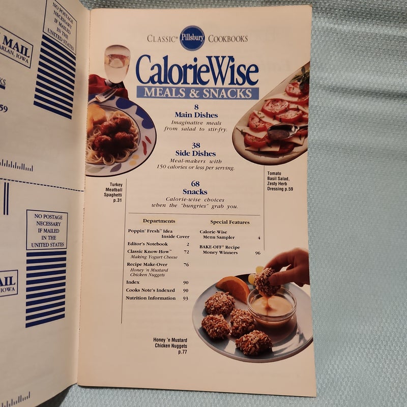 Pillsbury Classic Cookbooks CalorieWise Meals & Snacks