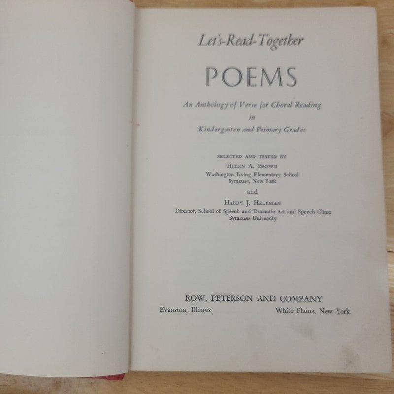 Let's Read Together Poems