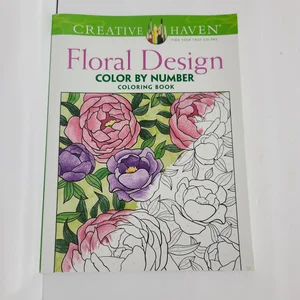 Creative Haven Floral Design Color by Number Coloring Book