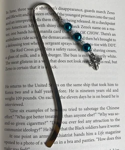 Silver & Blue Bee Bookmark