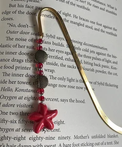 Gold & Red Starfish Bookmark