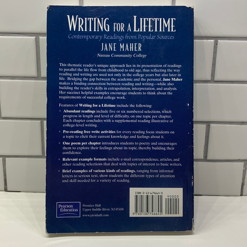 Writing for a lifetime