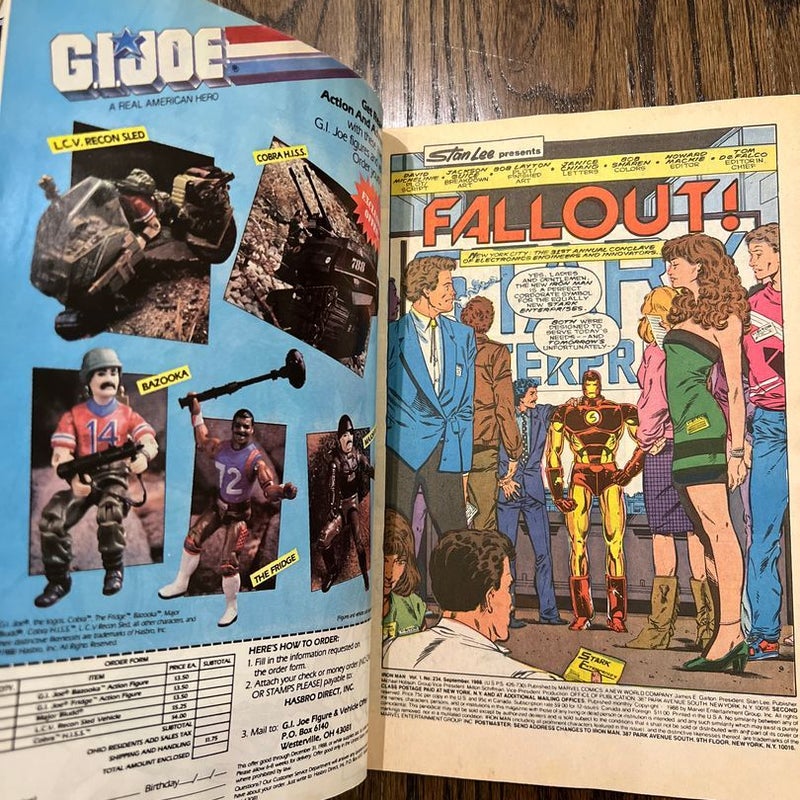 Iron Man #234 Sept, Marvel Comic