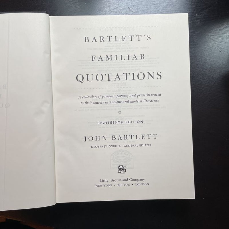 Bartlett’s Familiar Quotations