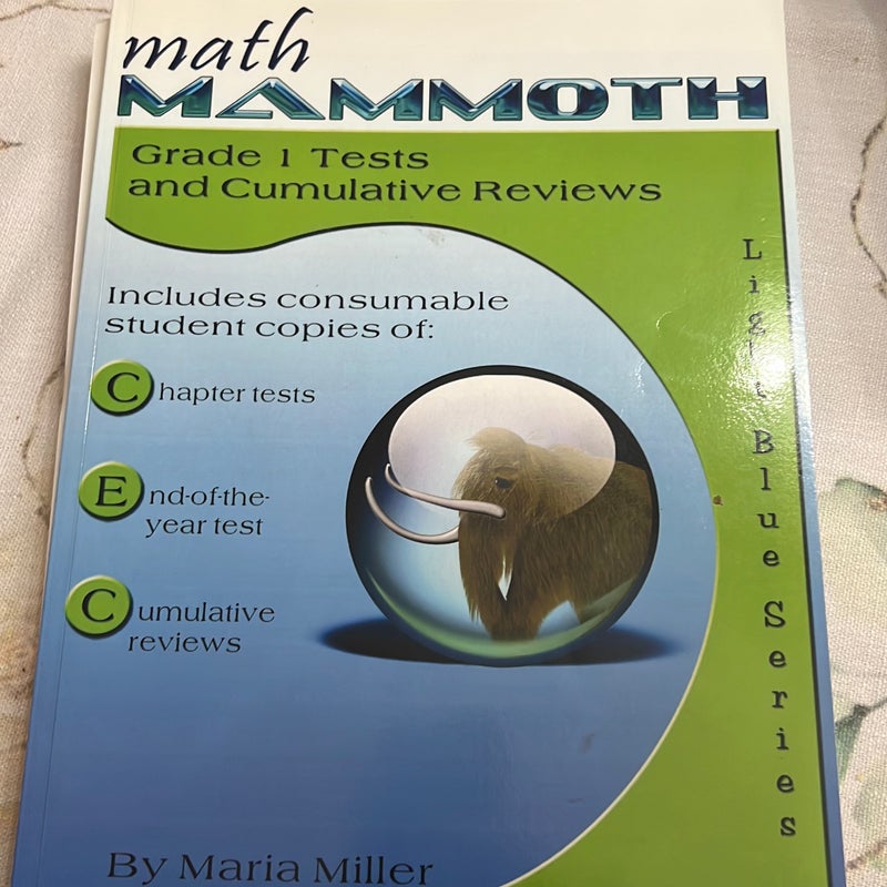 Math Mammoth Grade 1 Tests and Cumulative Reviews