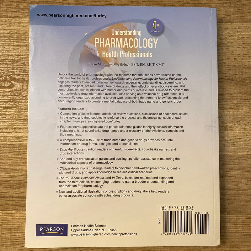 Understanding Pharmacology for Health Professionals by Susan Turley
