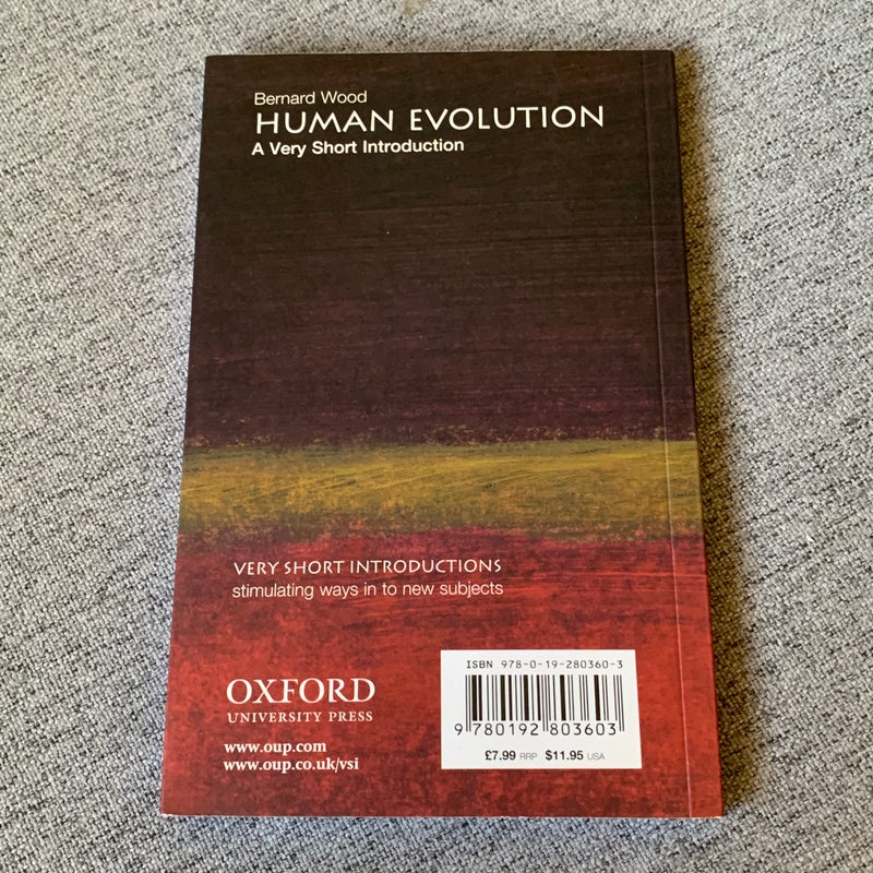 Human Evolution: a Very Short Introduction