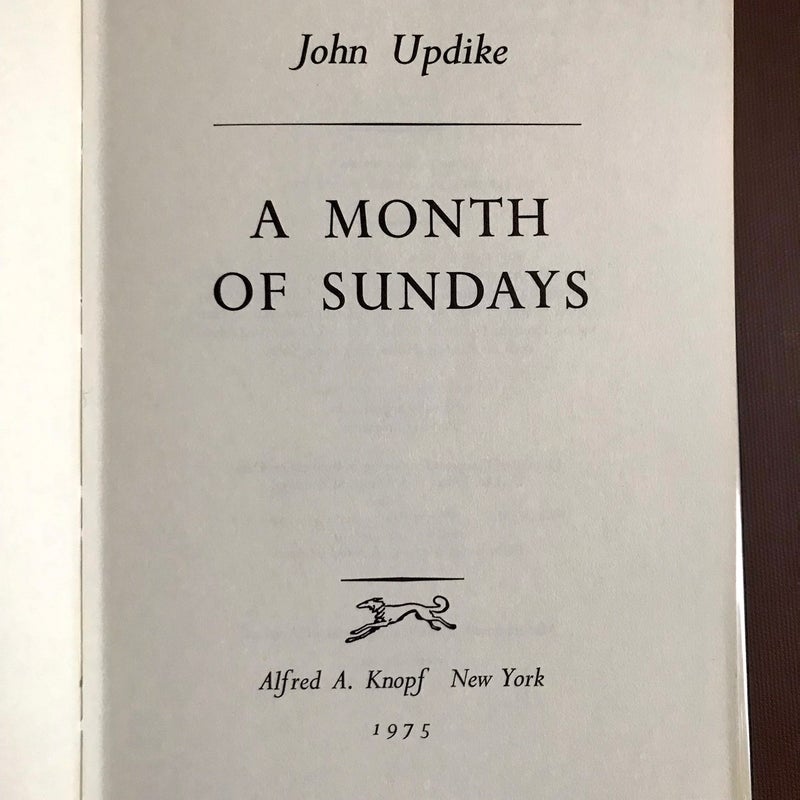 SIGNED — A Month of Sundays