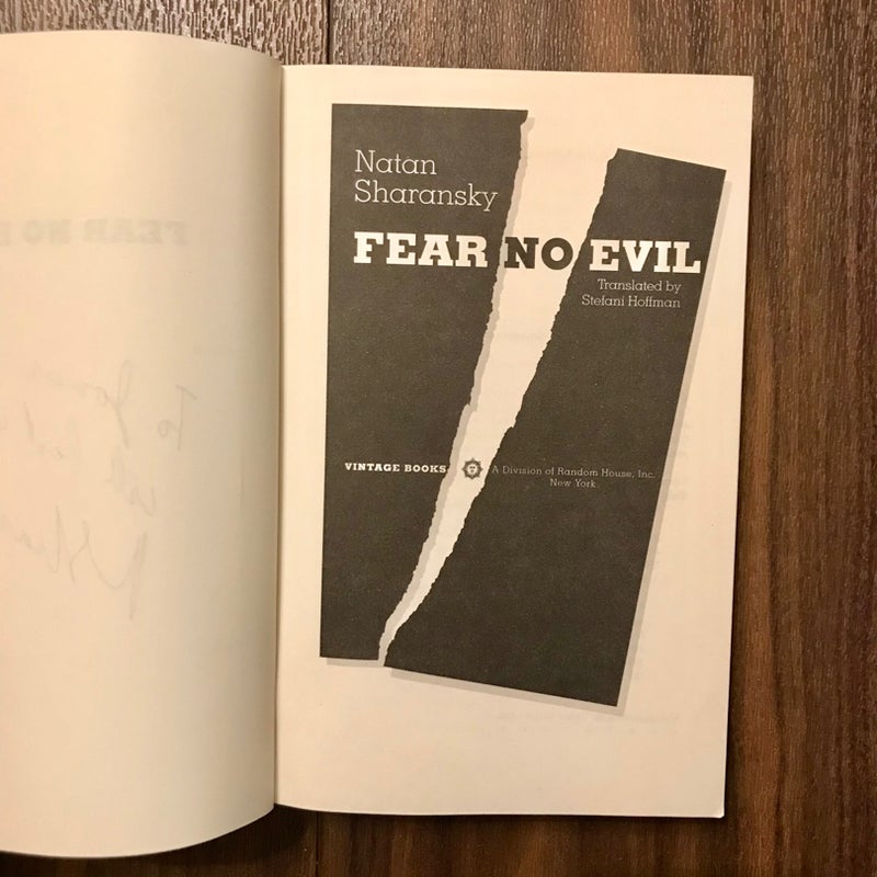 SIGNED—Fear No Evil