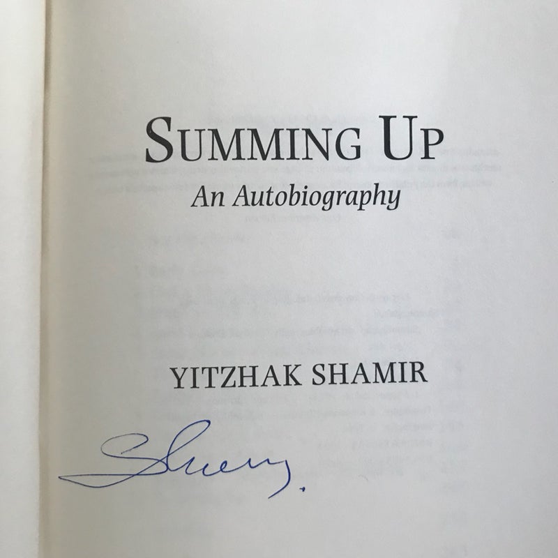 SIGNED—Summing Up