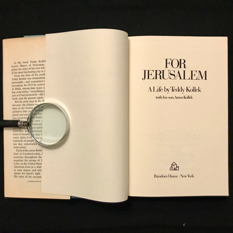 SIGNED — For Jerusalem