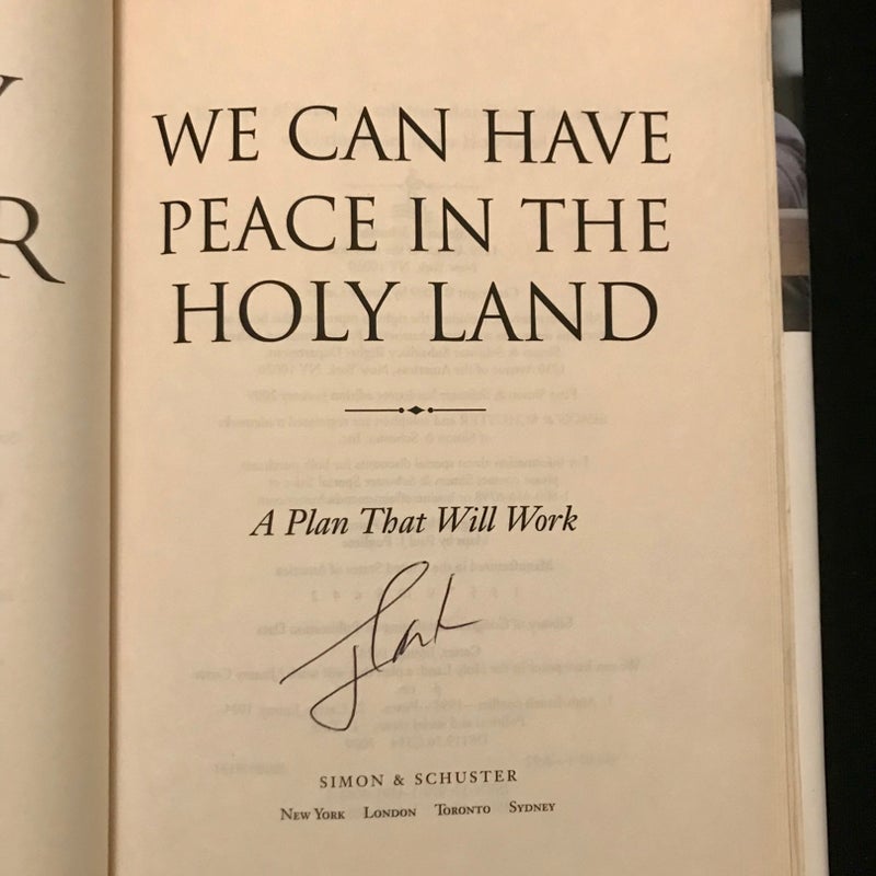 SIGNED—We Can Have Peace in the Holy Land