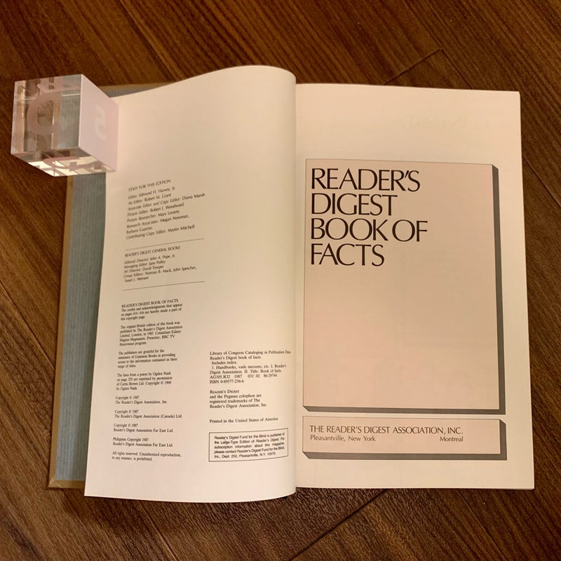 Reader’s Digest Book of Facts