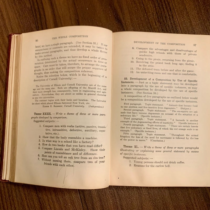 English Composition By Stratton D. Brooks (1912, Hardcover) 