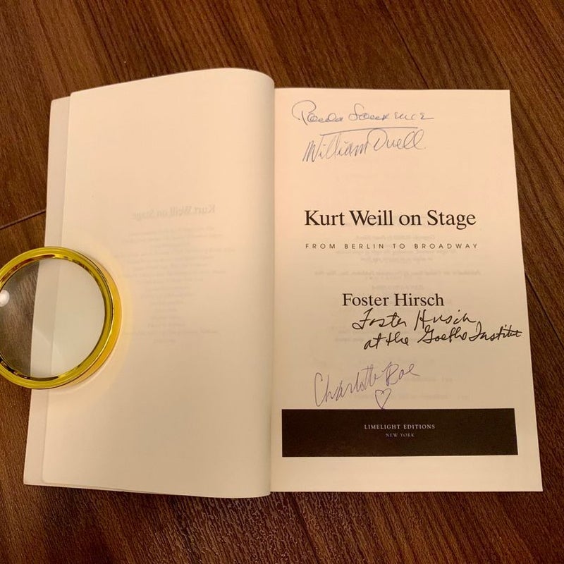 SIGNED—Kurt Weill On Stage