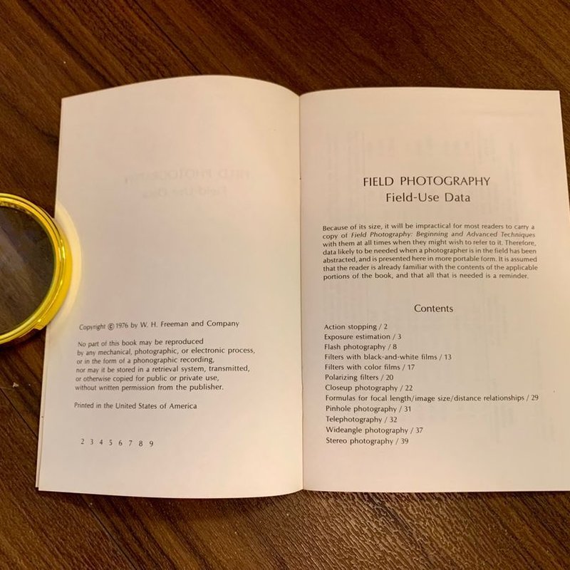 Field Photography: Field Use Data