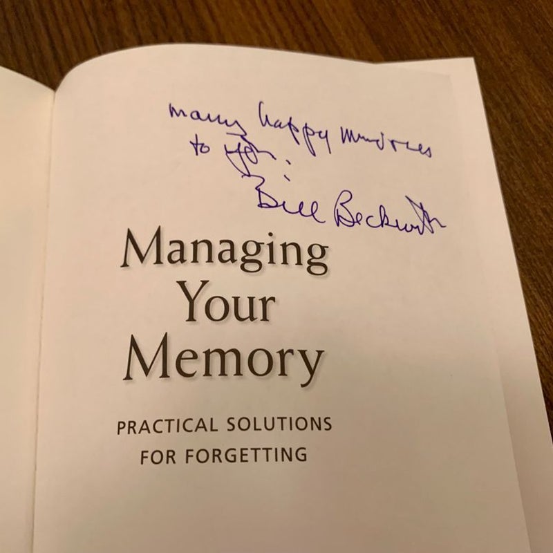 SIGNED—Managing Your Memory