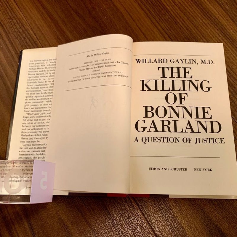 SIGNED—The Killing of Bonnie Garland