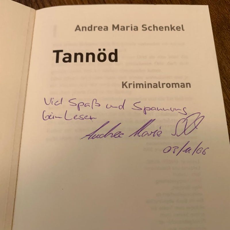 SIGNED—Tannöd (*German Edition*)