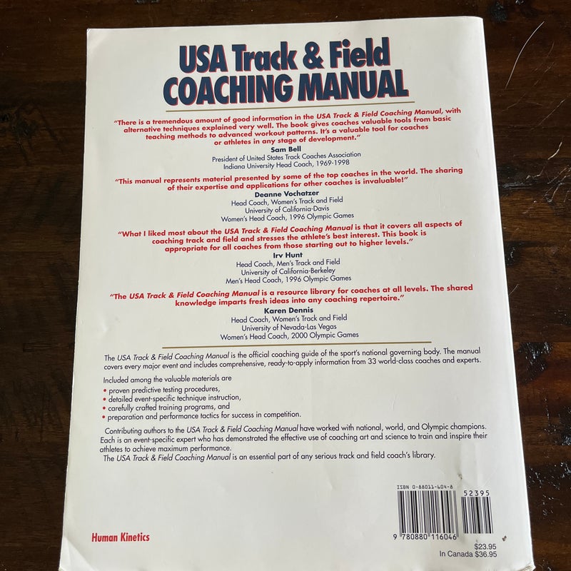 USA Track and Field Coaching Manual by Joseph L. Rogers, Paperback