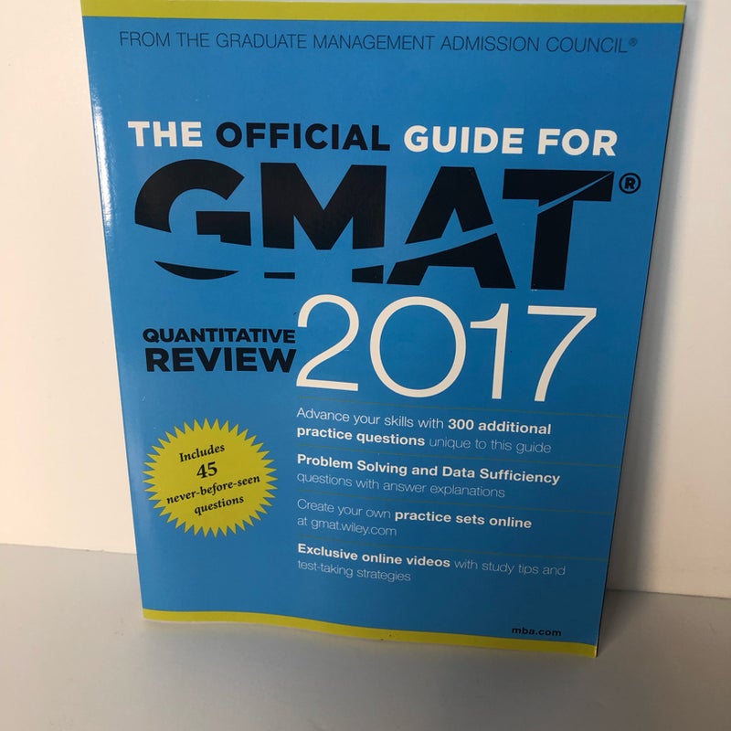 The Official Guide for GMAT Quantitative Review 2017 with Online Question Bank and Exclusive Video