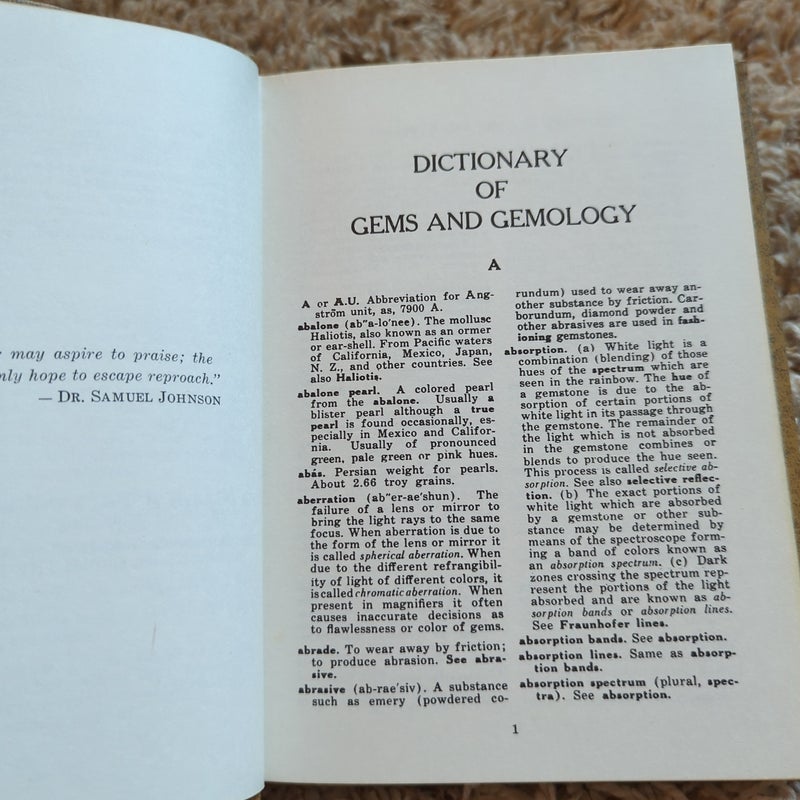 Dictionary of Gems and Gemology