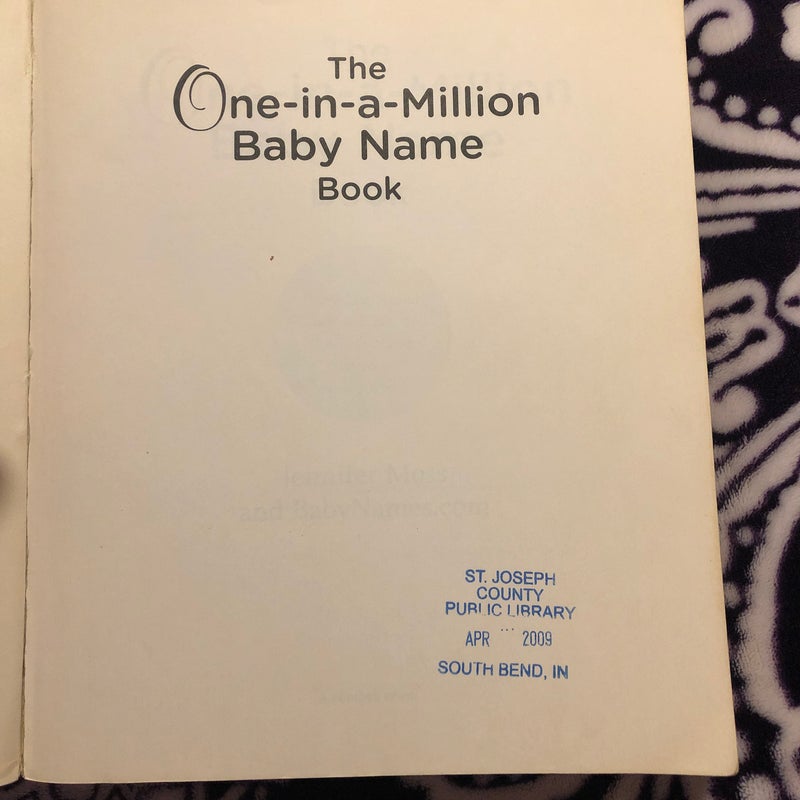The One-In-a-Million Baby Name Book