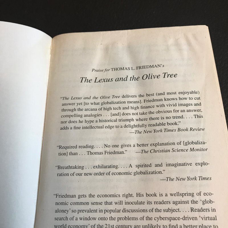 The Lexus and the Olive Tree