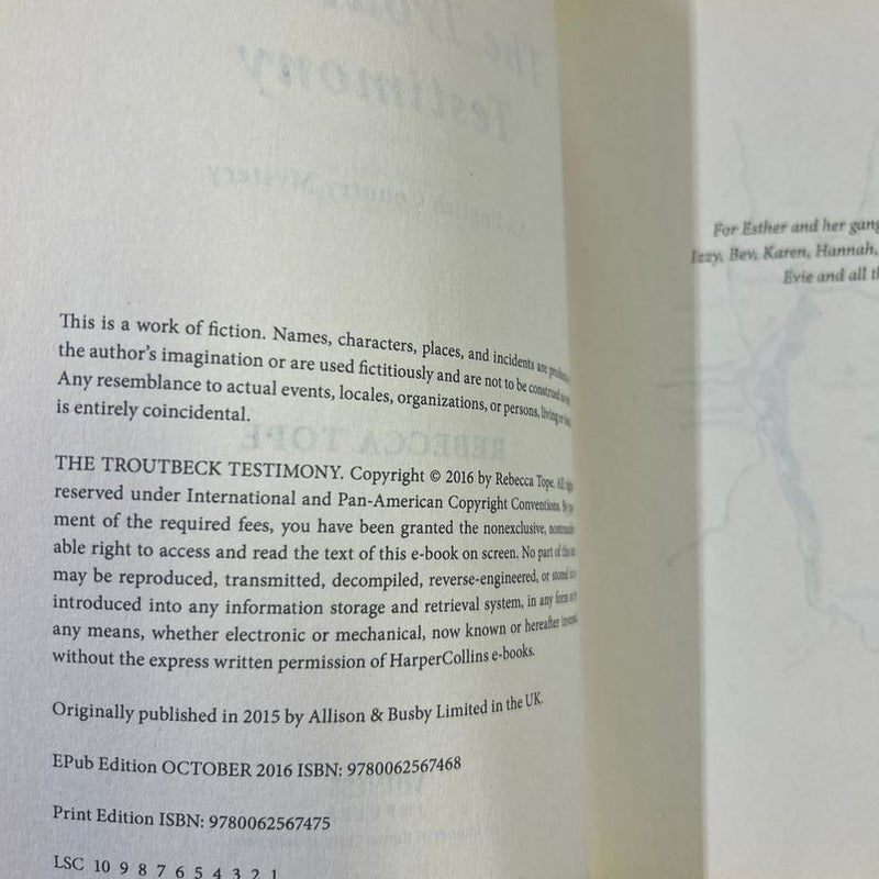 The Troutbeck Testimony