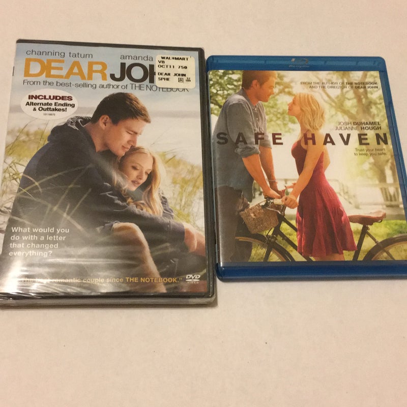 Dear John and Safe Haven Dvd and Blu Ray
