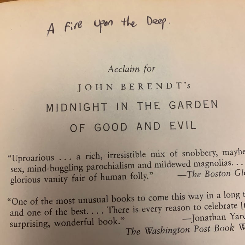 Midnight in the Garden of Good and Evil