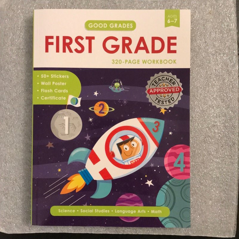 FIRST GRADE: Educational 320-Page Workbook 