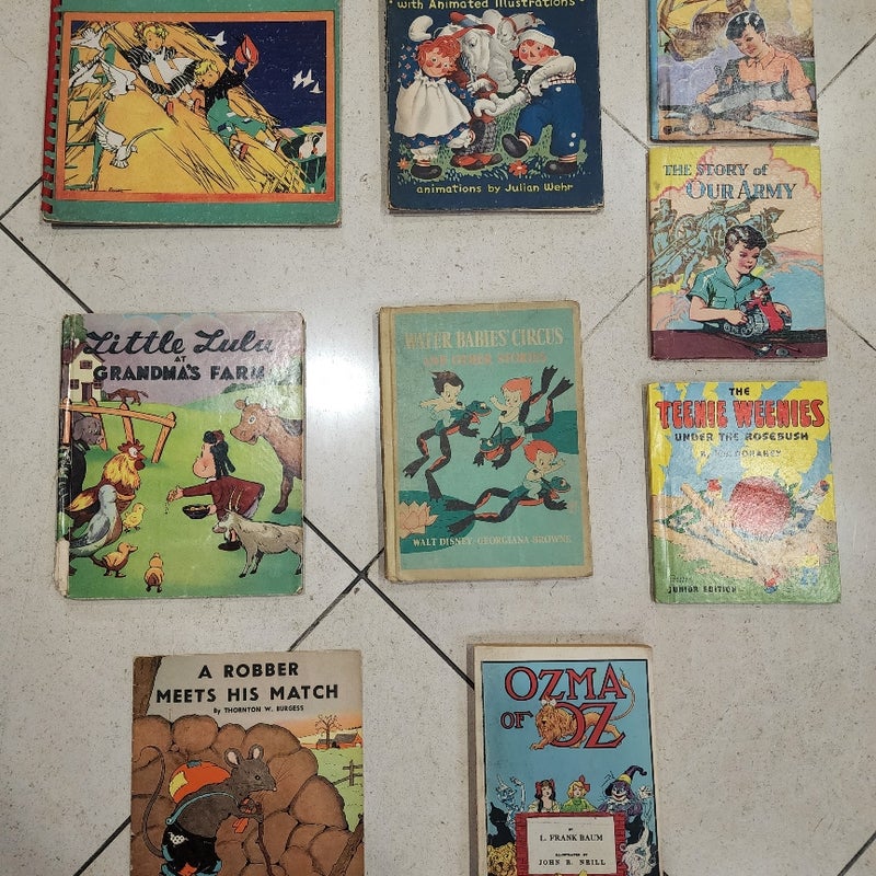 Vintage Children's Books Lot of 9 