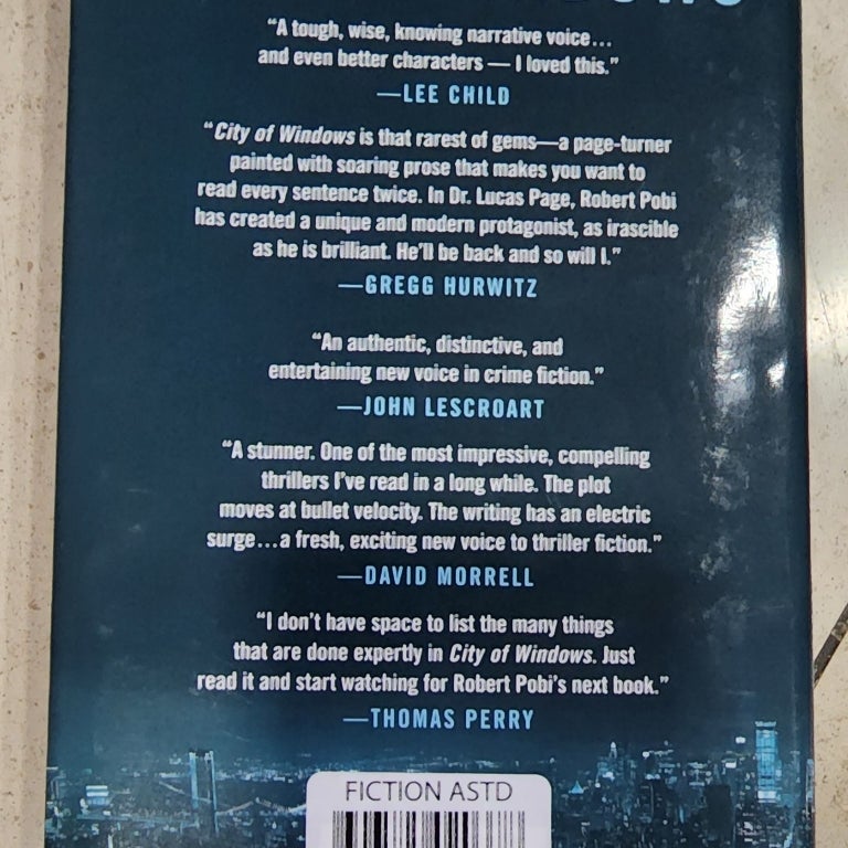 City of Windows by Robert Pobi Hardcover Book Novel Fiction