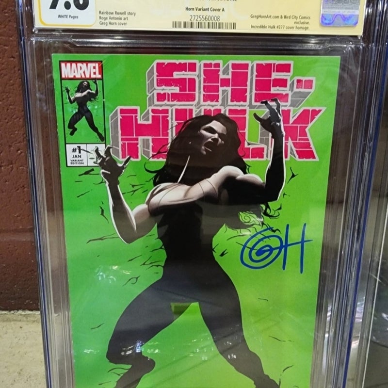 Marvel Avengers She Hulk 1 CGC 9.8 SS 2022 Set of 3 LTD