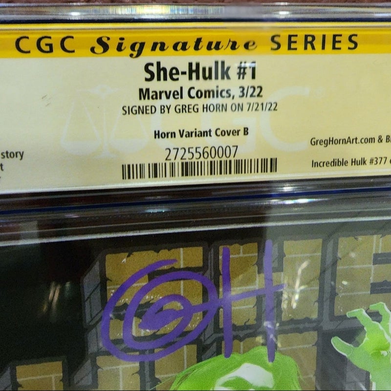 Marvel Avengers She Hulk 1 CGC 9.8 SS 2022 Set of 3 LTD