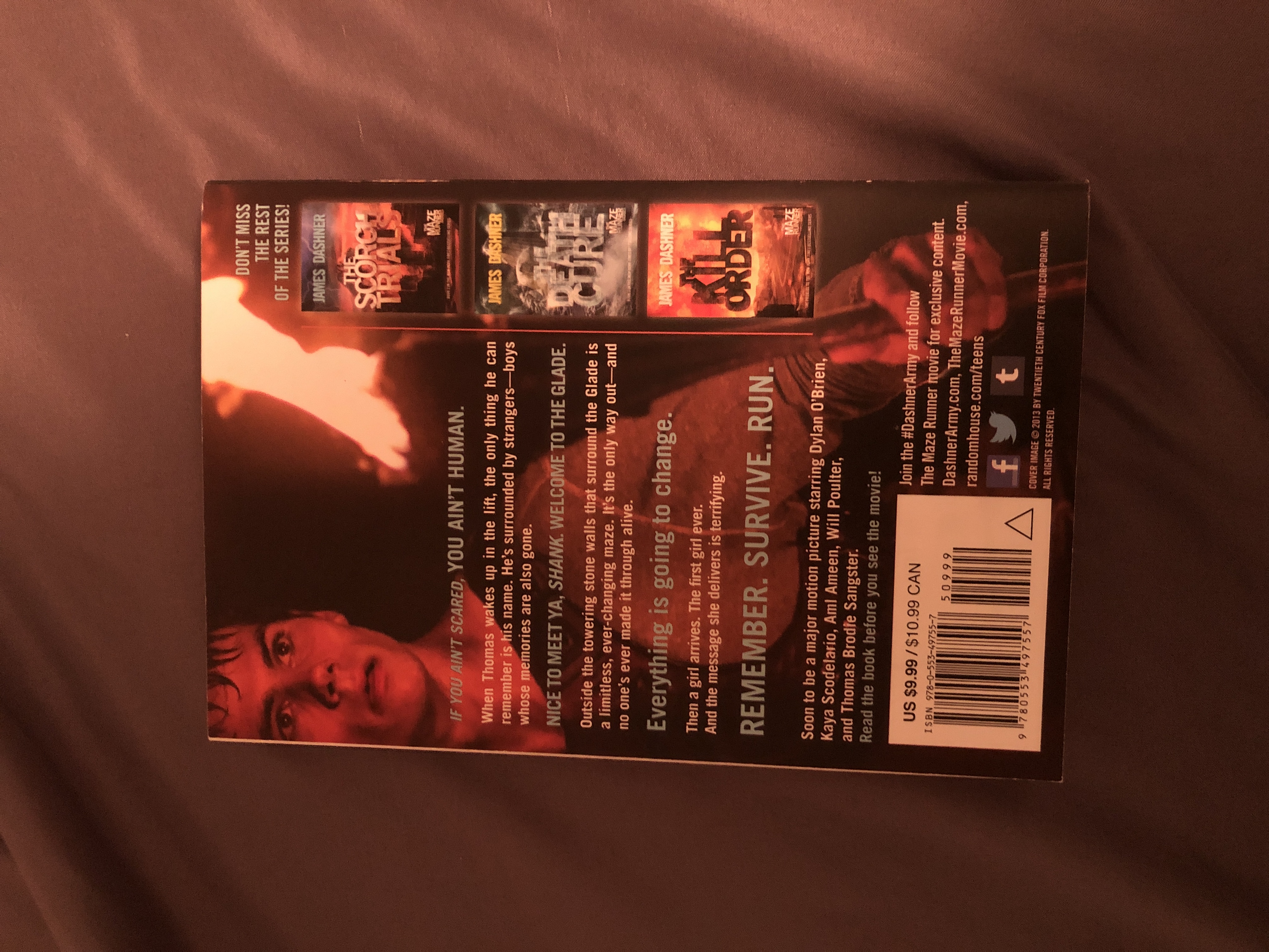 The Maze Runner Series 4-Book Set By James Dashner - Paperback Very Good Condition