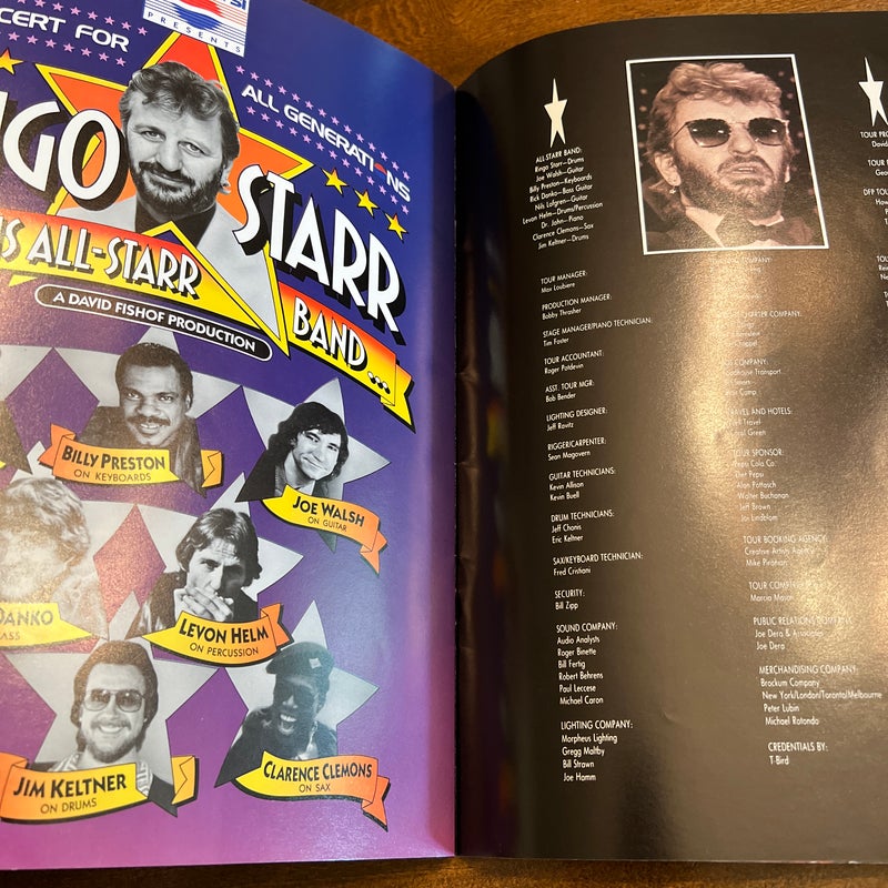 RINGO STARR And His All Star Band 1989 TOUR BOOK Program