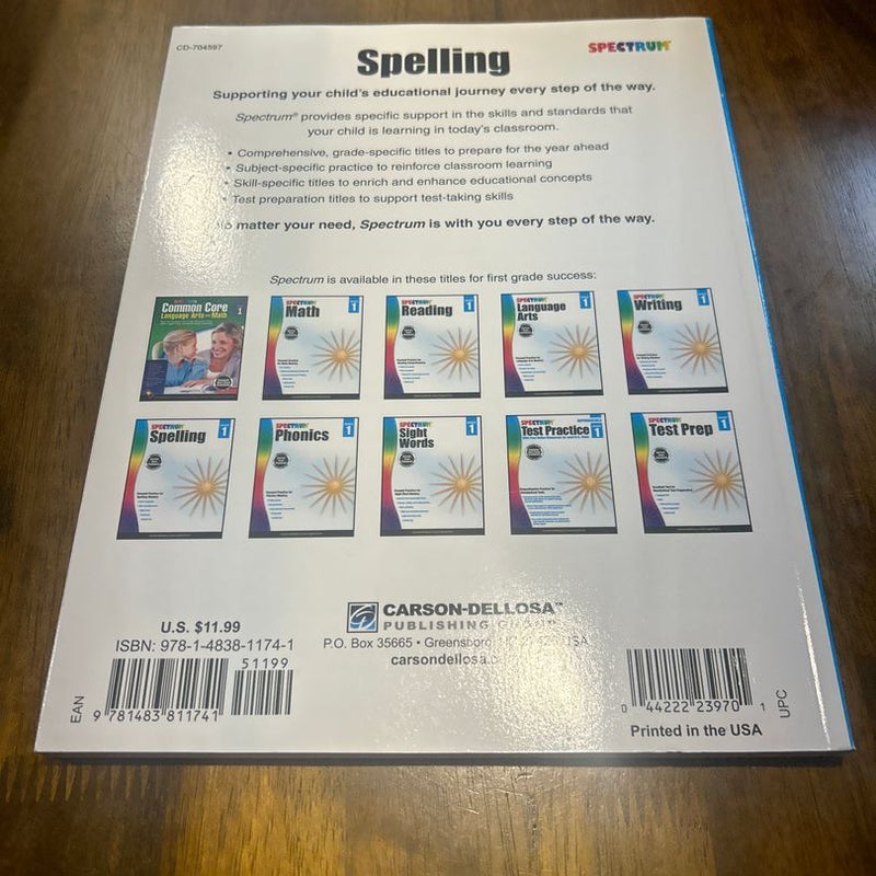 Spectrum Spelling, Grade 1