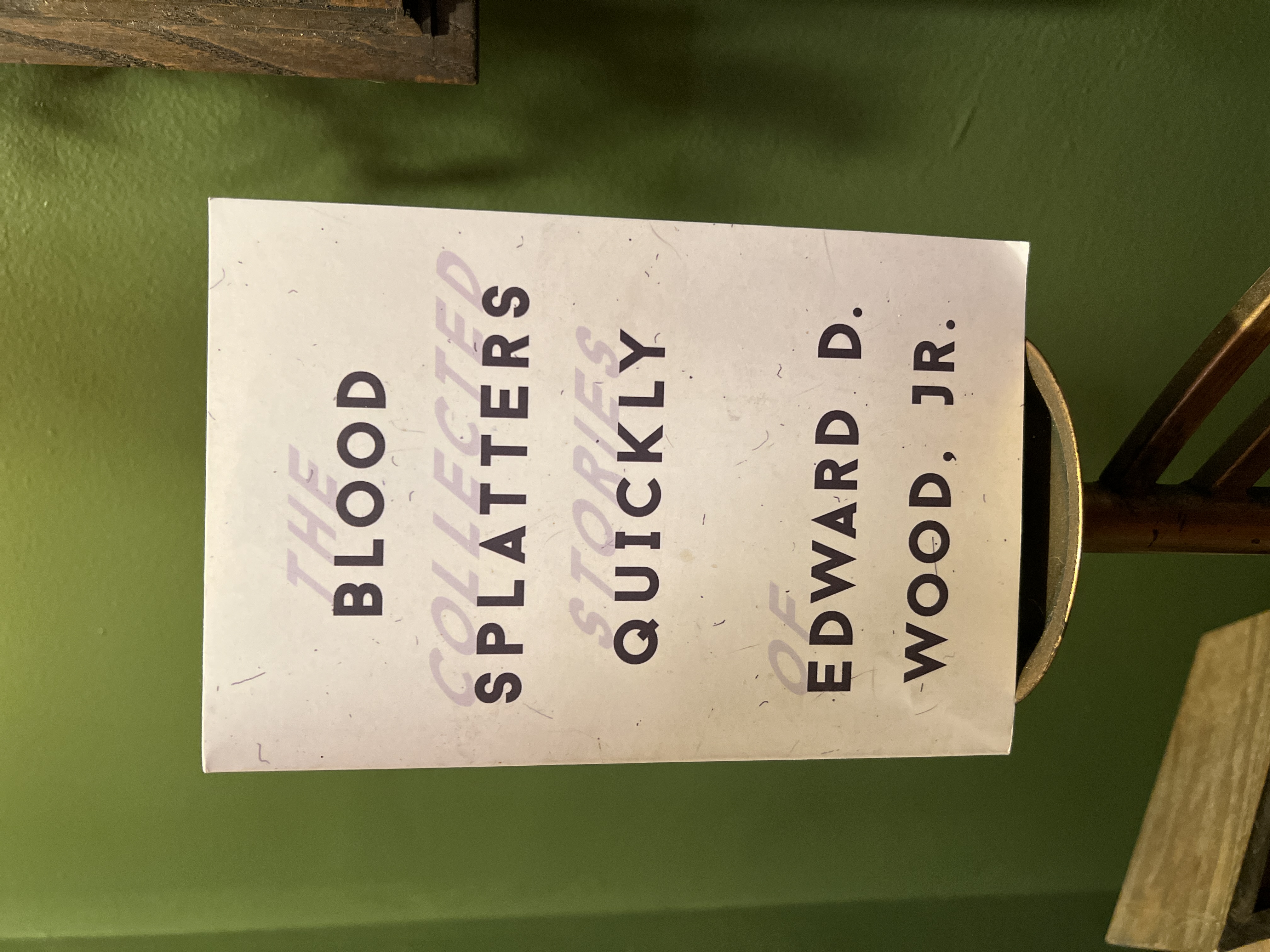 Blood Splatters Quickly