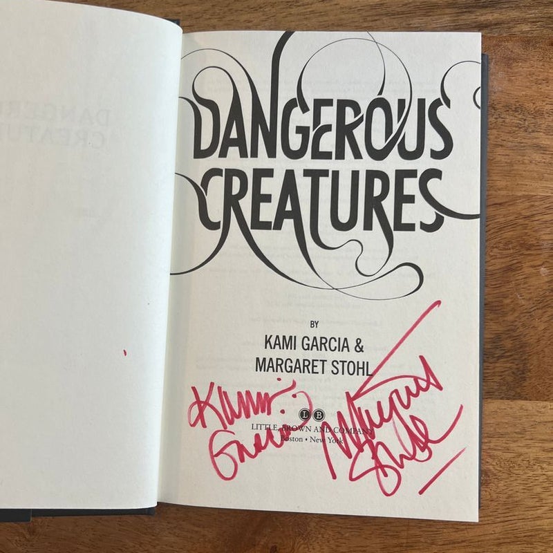 Dangerous Creatures *Signed First Editon*