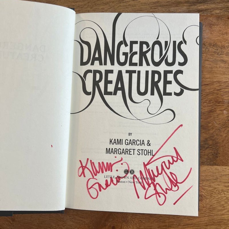 Dangerous Creatures *Signed First Editon*