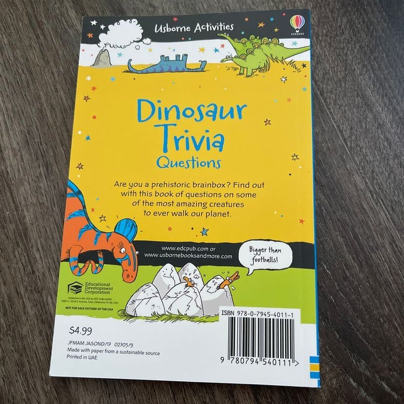 Dinosaur Trivia Questions 