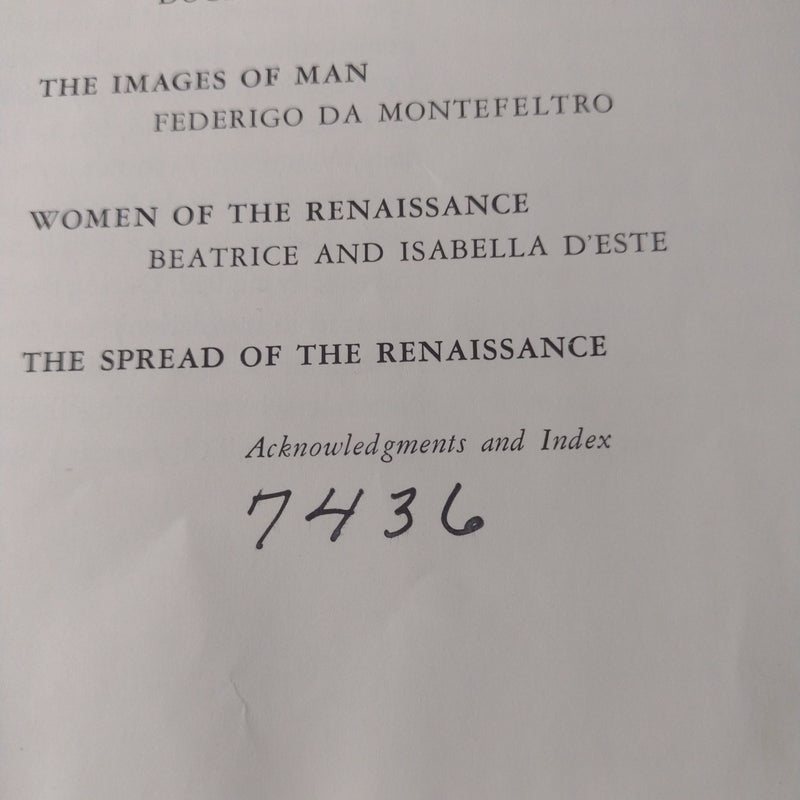 The Horizon Book of the Renaissance,numbered copy7437