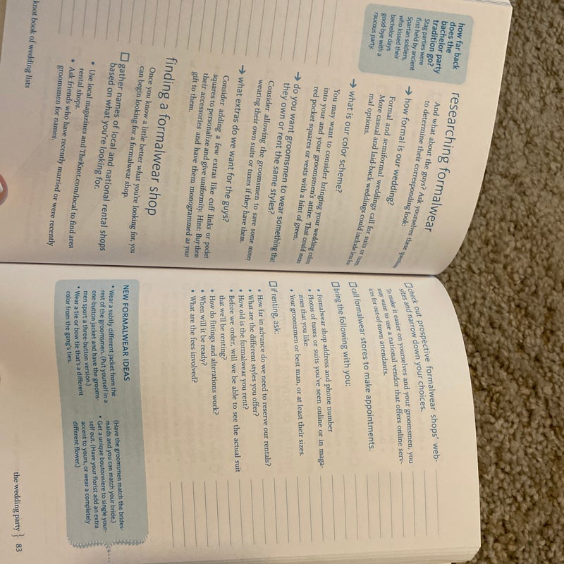 The Knot Book of Wedding Lists