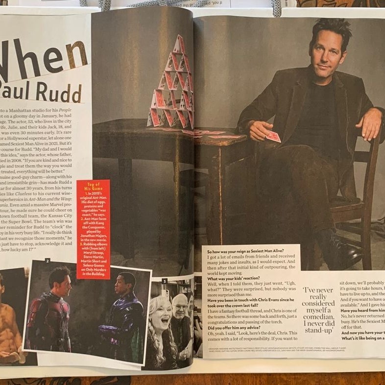 People “The Sweet Life of Paul Rudd” Issue plus Rihanna Surprise Pregnancy February 2023 Magazine 