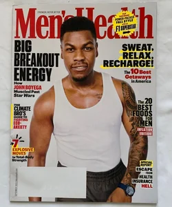 Men’s Health John Boyega “How Muscled Past Star Wars” Issue Sept. 2022 Magazine  Cologne Inserts  Bleu de Chanel Eros Versace