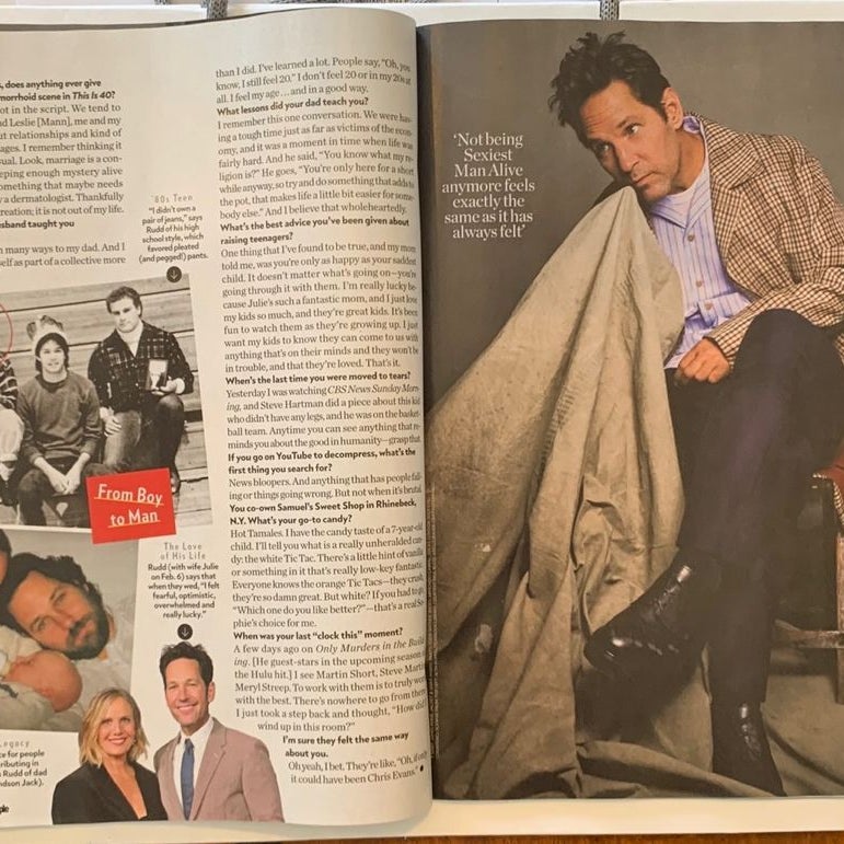 People “The Sweet Life of Paul Rudd” Issue plus Rihanna Surprise Pregnancy February 2023 Magazine 