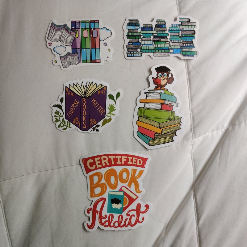 Book-Themed Stickers 1