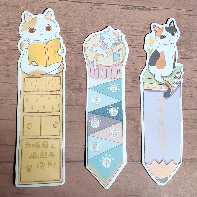 Cat Themed Bookmark Set 2